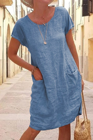 שמלת קיץ שרוול קצר מכויסת lylan