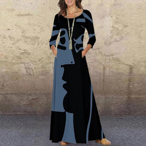 שמלת מקסי טוניקה בעיצוב עתיק MILA