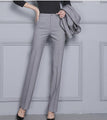 מכנסיי מעצבים אלגנטיים בעיצוב סולידי - Mujer