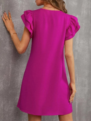 שמלה סולידית בעיצוב קלאסי הורס - HAG